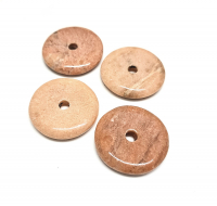 30 - 35 mm Mondstein Donut - Anhnger mit 4-5 mm Bohrung